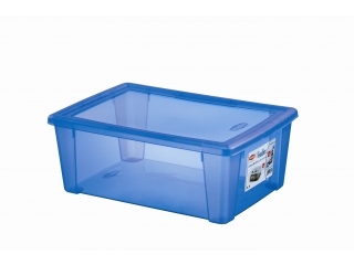 Cutie cu capac pentru depozitare albastra XL, 1 buc.