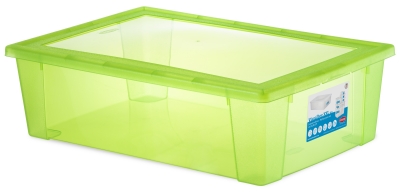 Multifunctional box with cover XXL, green, 1 pcs., HOME - obiecte din masă plastică pentru casă, 