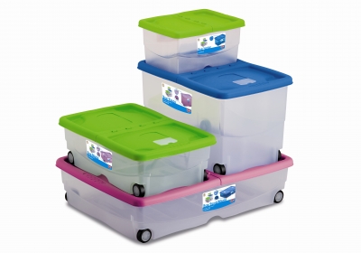 Storage box on wheels XXL, 1 pcs., HOME - obiecte din masă plastică pentru casă, 