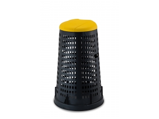 "Trespolo" Dumpster black with yellow lid, 58cm h90cm, 1 pcs.