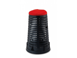 "Trespolo" Контейнер черный с красной крышкой, 58 см, h.90 см, 1 шт.