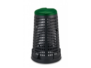 "Trespolo" Dumpster black with green lid, 58cm h90cm, 1 pcs.