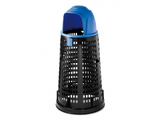 "Trespolo" Dumpster black with blue lid, 58cm, h.107cm, 1 pcs.