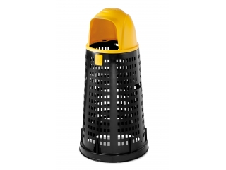 "Trespolo" Dumpster black with yellow lid, 58cm, h.107cm, 1 pcs.