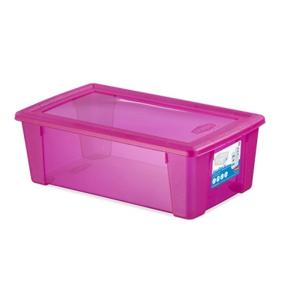 "Visual" Cutie pentru depozitare roz M, 1 buc., HOME - obiecte din masă plastică pentru casă, 
