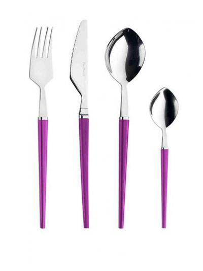 PT/Set tacimuri "Freccia", GiftBox Lilac, 24 piese, Set of cutlery for 6 people, 