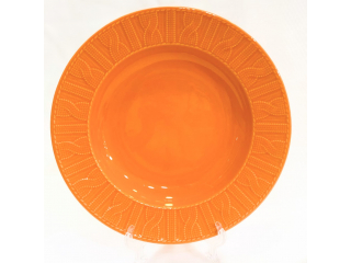 OKT/ "Selanik " Farfurie adinca orange D 22 cm, 1 pcs.