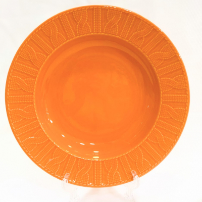 OKT/ "Selanik " Farfurie adinca orange D 22 cm, 1 pcs., Serii diverse, 