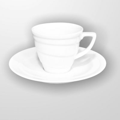 "White" Set cana p/u ceai cu farfurioara 150 ml, 1 set, WHITE Collection, 